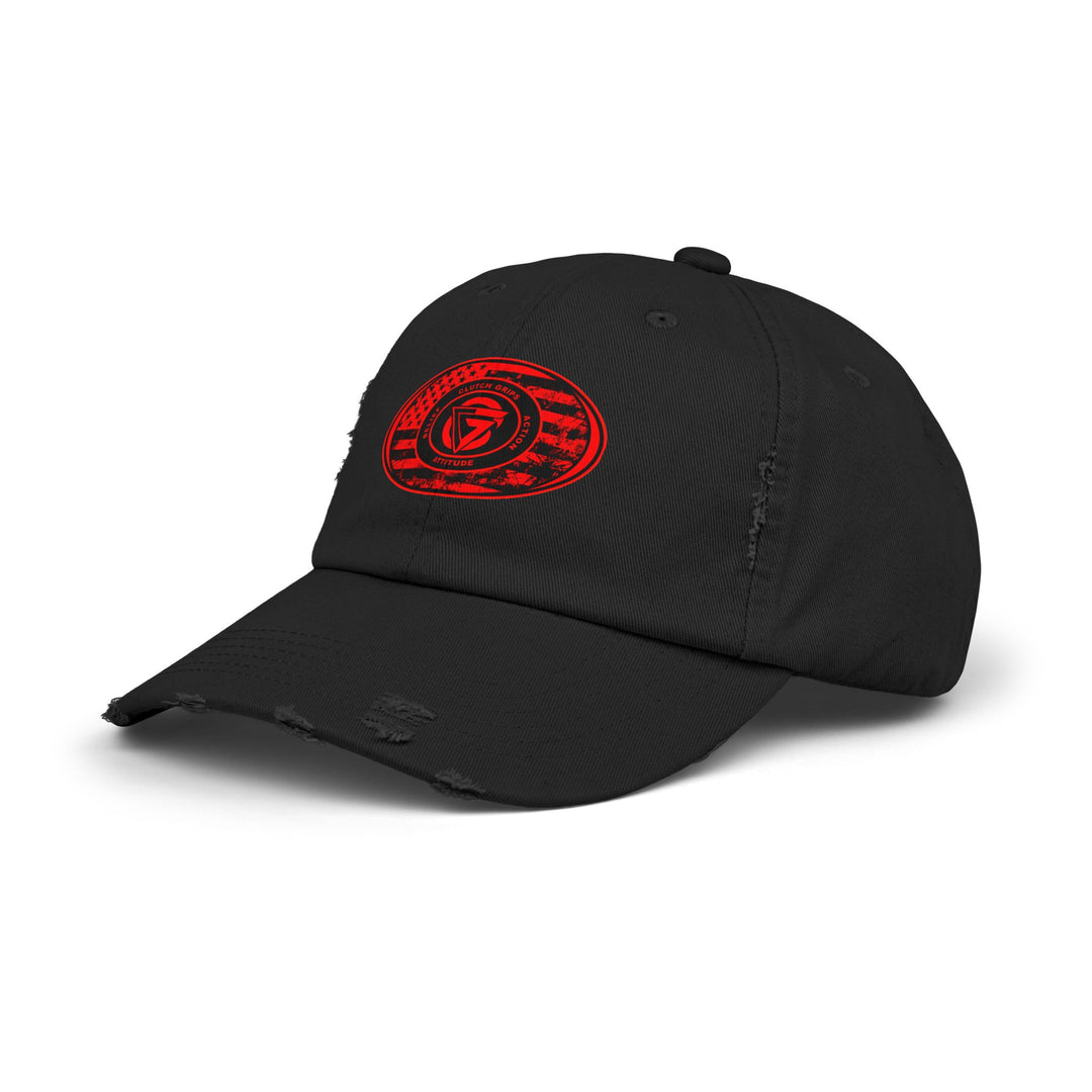 CG DISTRESSED RED BLK FLAG CAP