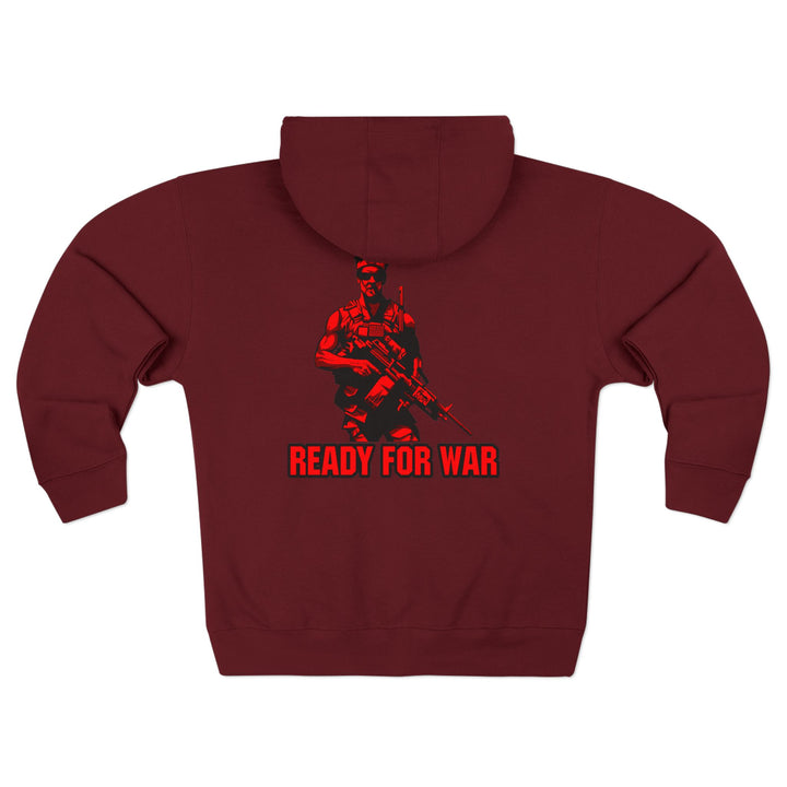 CG  NAVY SEAL TRIBUTE  RIP RED BLACK /READY FOR WAR ZIP UP