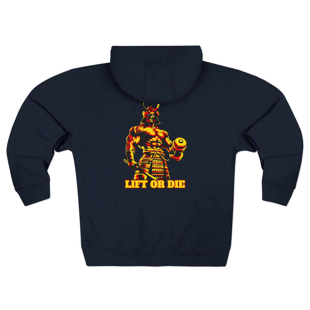 CG SAMURAI GYM MASTER DIAMOND GOLD RED BLACK/LIFT OR DIE ZIP UP