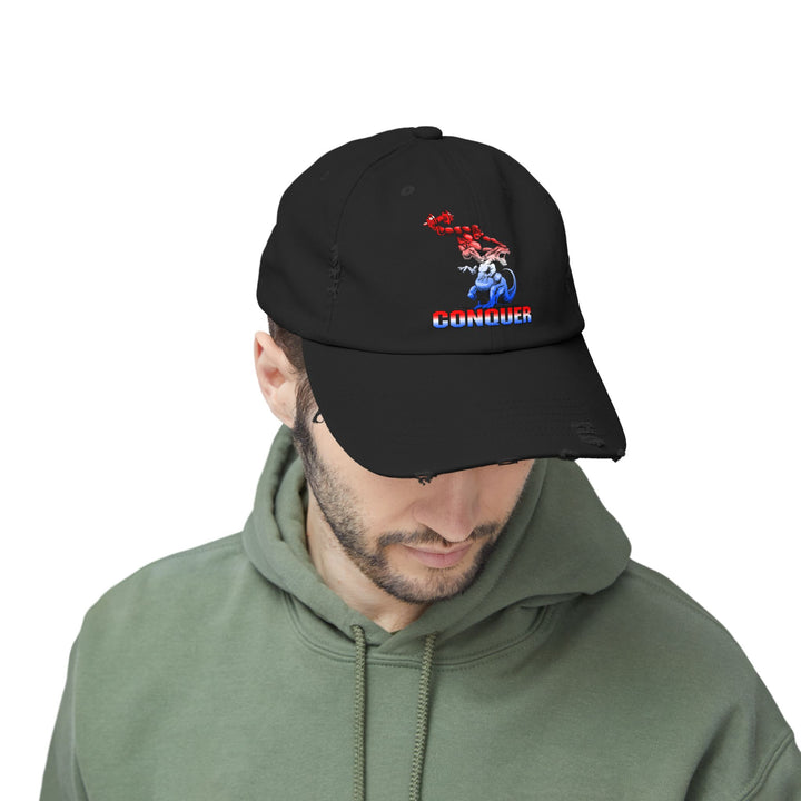 APE VS ZILLA RED WHITE BLUE FADE /CONQUER CAP