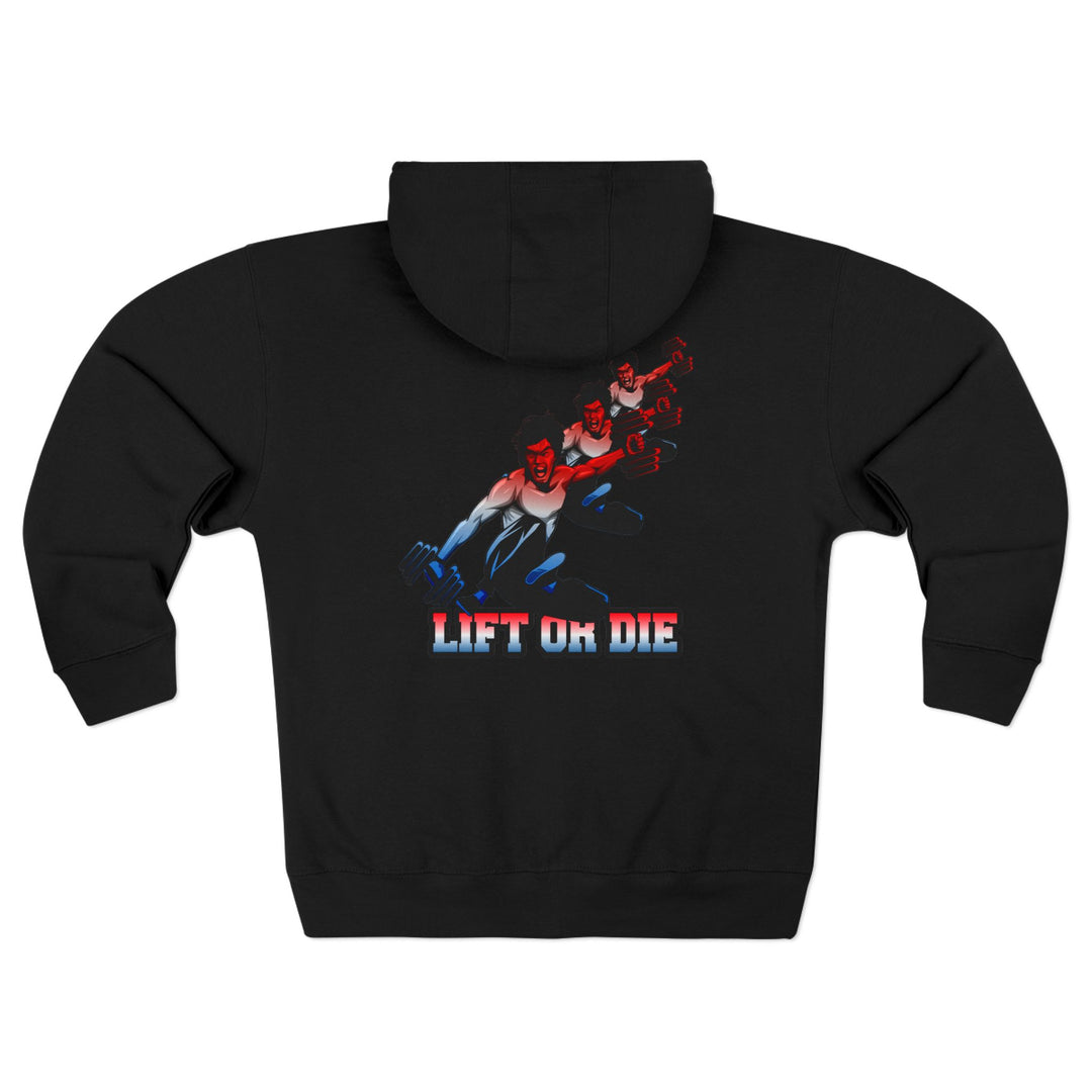 CG LIFT KICK RED WHITE BLUE FADE/LIFT OR DIE ZIP UP