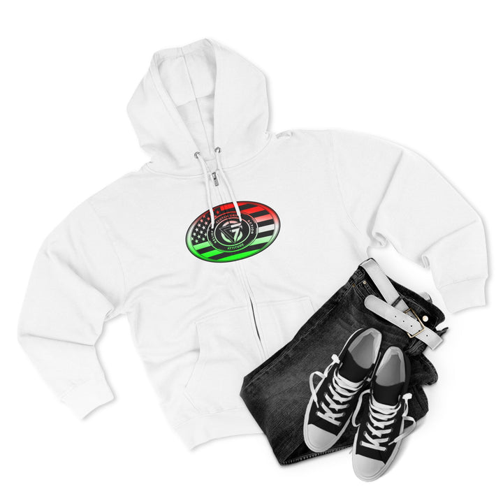 CG SKULL RED WHITE GREEN FADE /THINK DO BECOME ZIP UP
