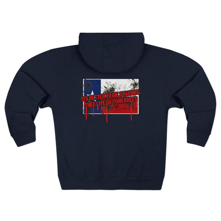 CG MASK RED WHITE BLUE TEXAS FLAG ON BACK/BETTER TO DIE STANDING THAN LIVE ON YOUR KNEES