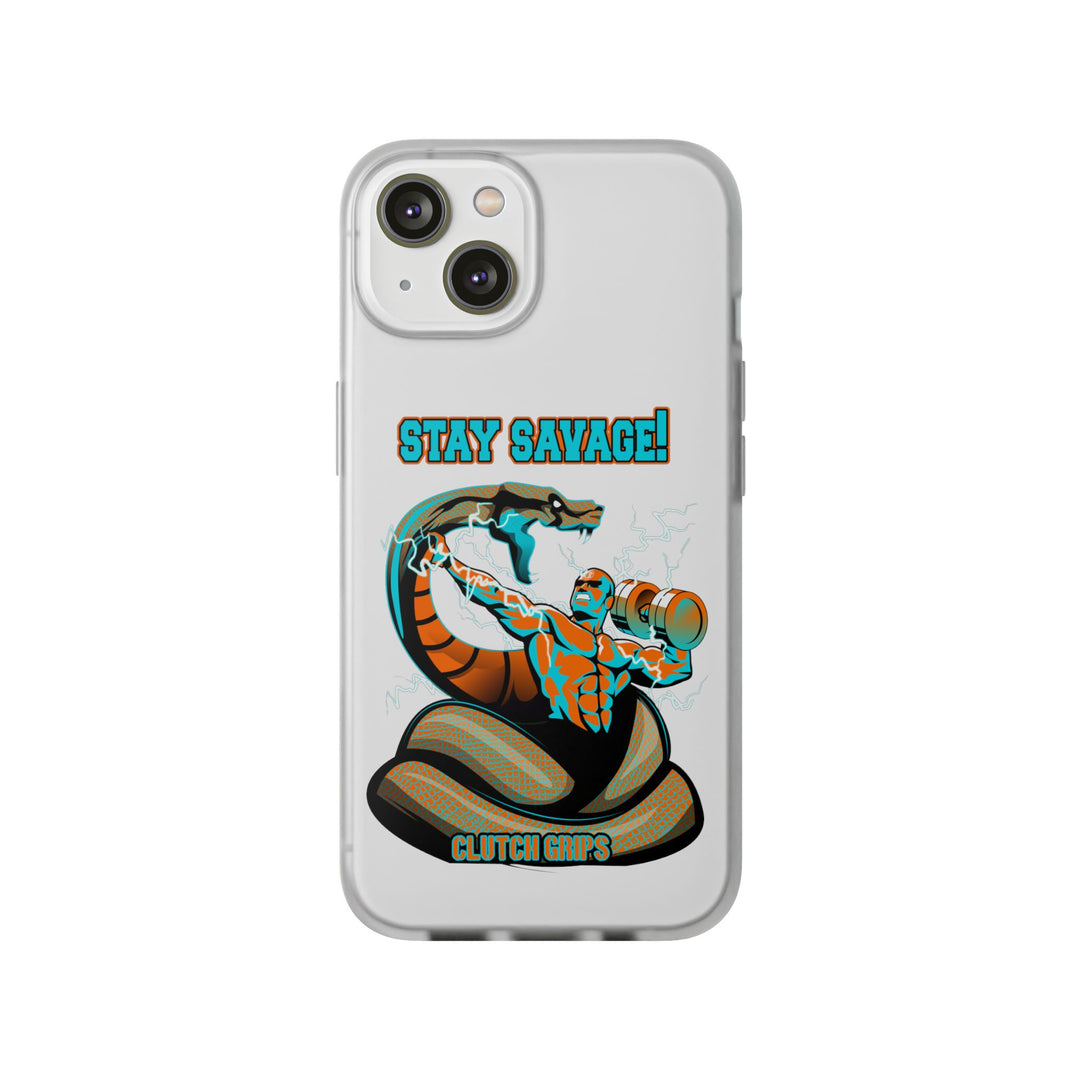 MAC VS SNAKE MIAMI COLORS AQUA ORANGE PHONE CASE /STAY SAVAGE