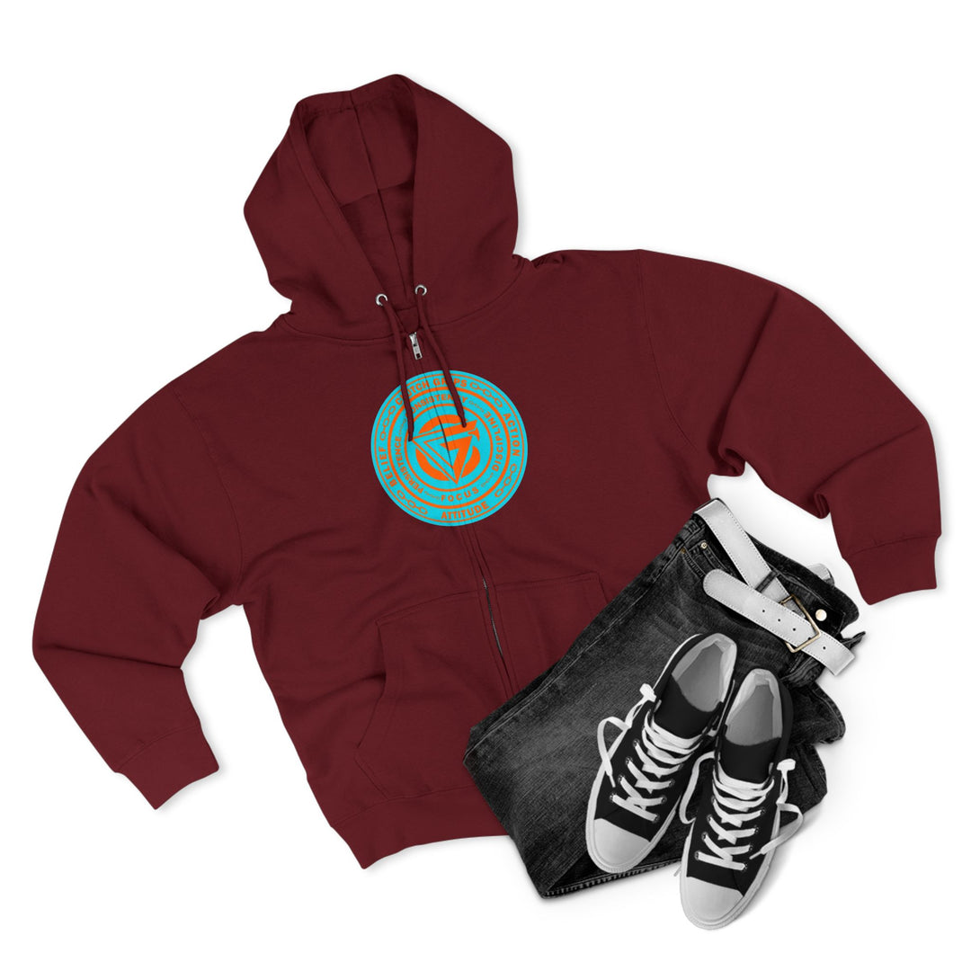 CG BIG MAC CHIEF AQUA ORANGE/VICTORY OR DEATH ZIP UP