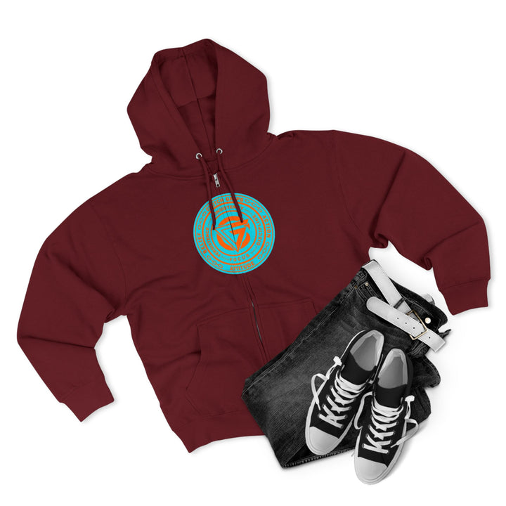 CG BIG MAC CHIEF AQUA ORANGE/VICTORY OR DEATH ZIP UP