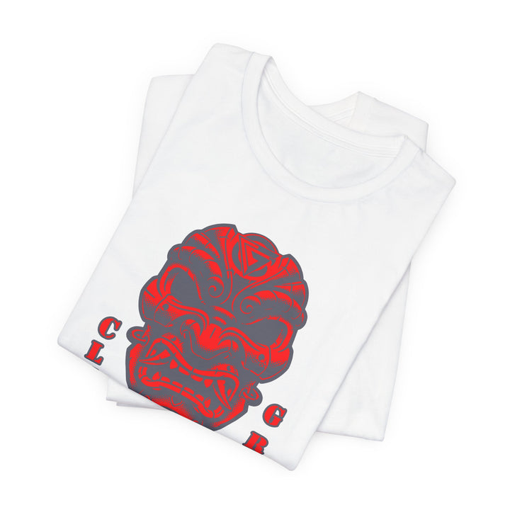 CG SAMURAI MASK GREY RED/CLUTCH GRIPS