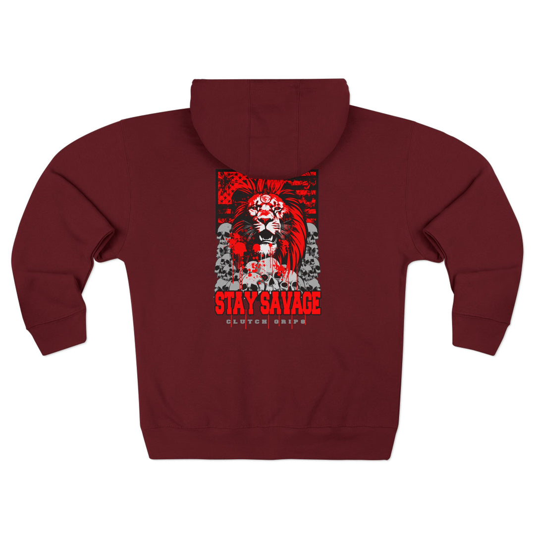 CG LION HEART RED BLACK /STAY SAVAGE ZIP UP