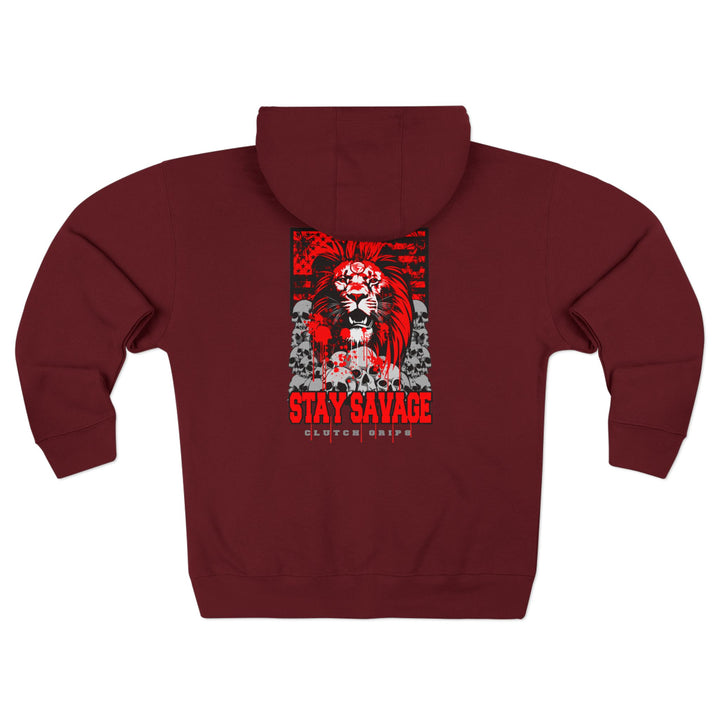 CG LION HEART RED BLACK /STAY SAVAGE ZIP UP