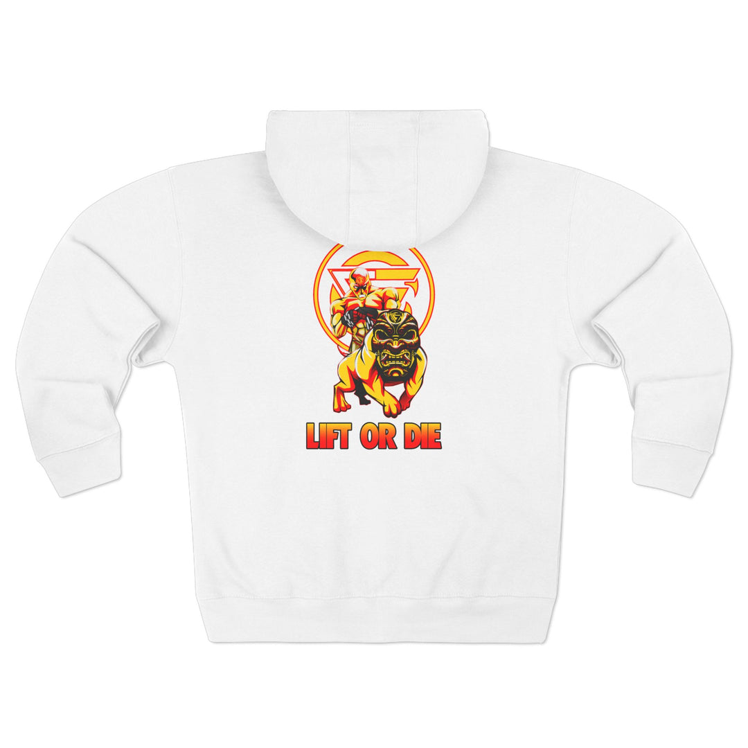 CG ANGRY DOG GOLD RED /LIFT OR DIE ZIP UP