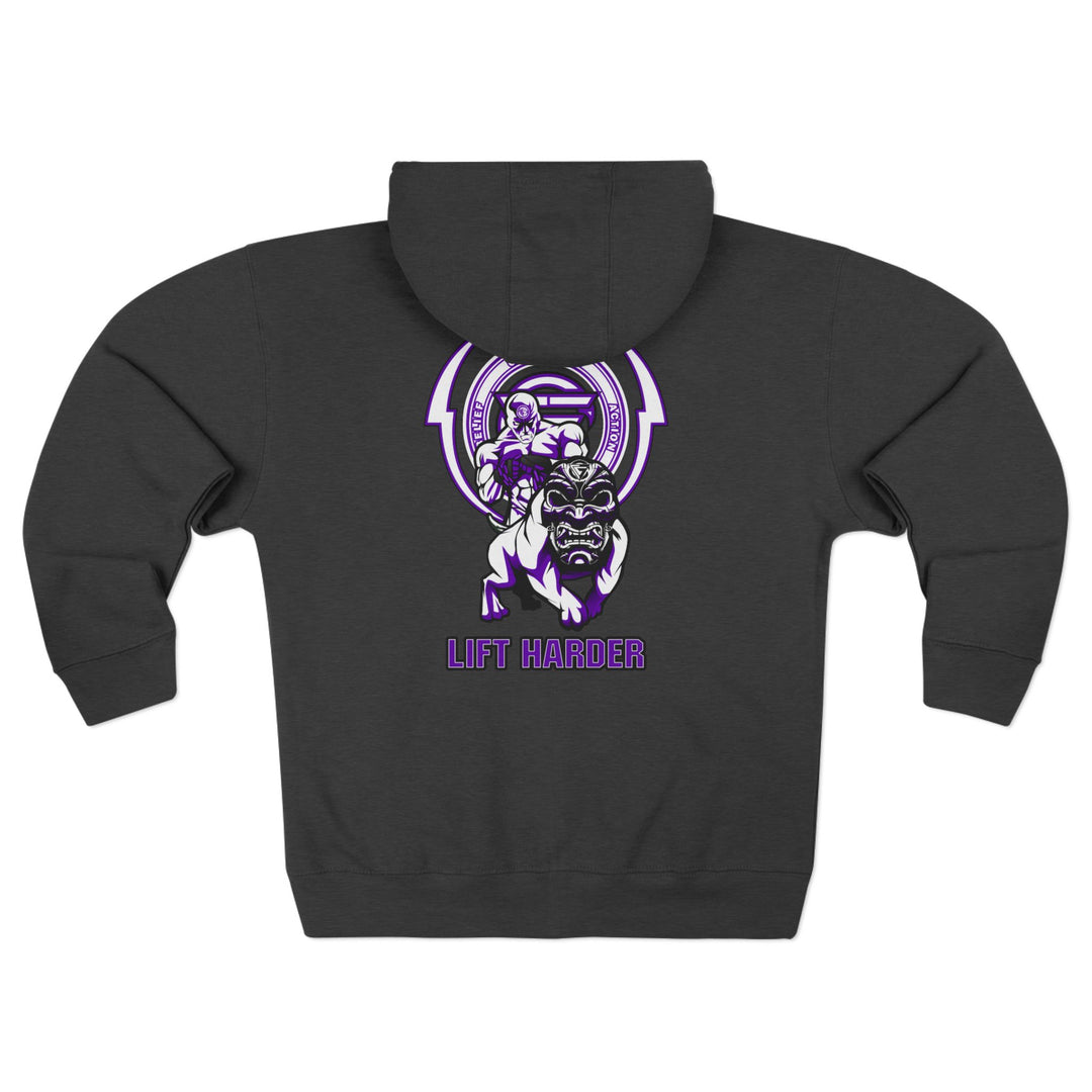CG ANGRY DOG PURPLE WHITE /LIFT HARDER ZIP UP