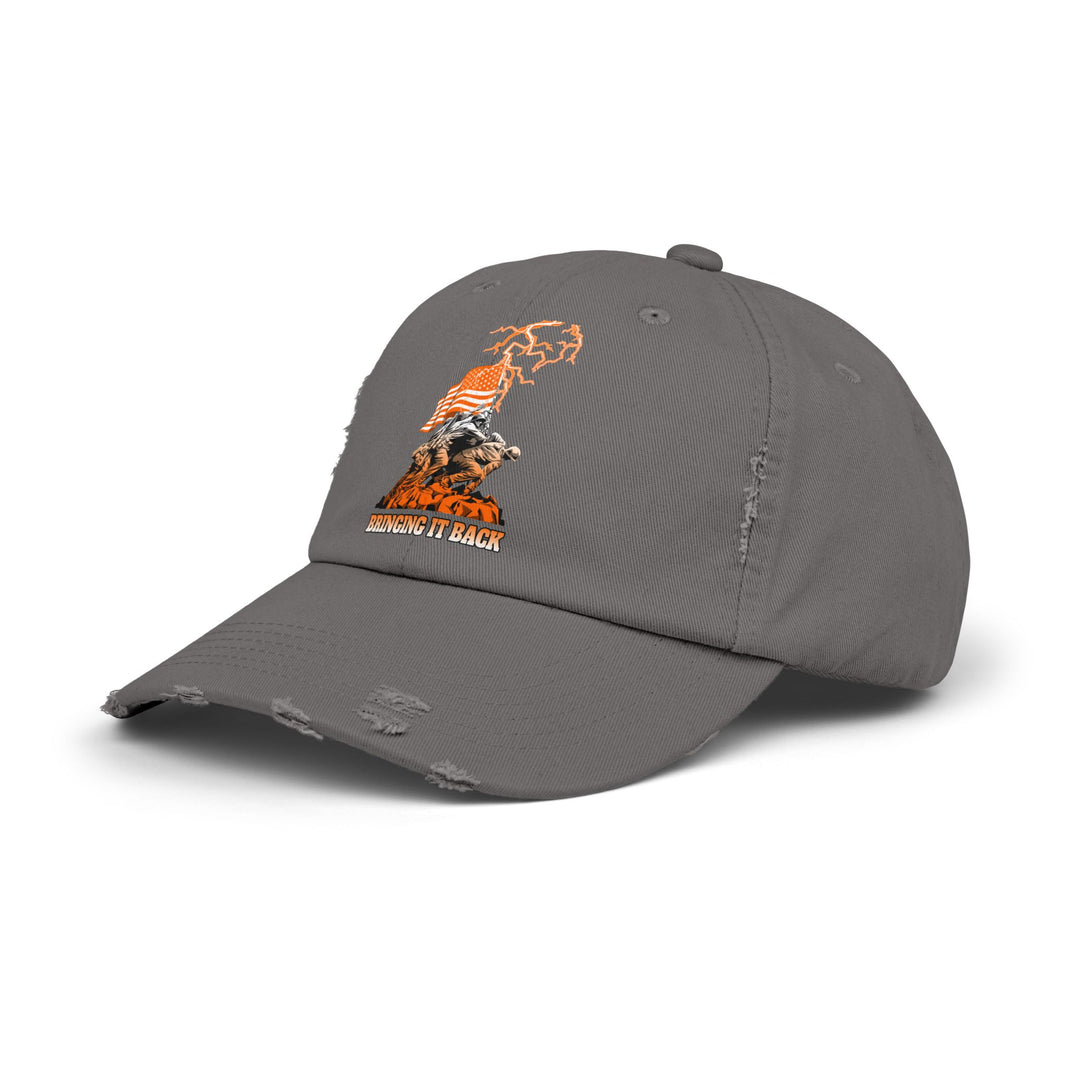 AMERICAN WARRIORS ORANGE WHITE FADE /BRINGING IT BACK CAP