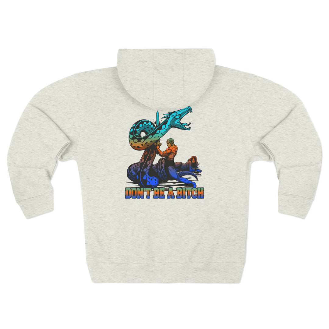 CG SERPENT SLAYER BLUE ORANGE AQUA /DONT BE A BITCH ZIP UP