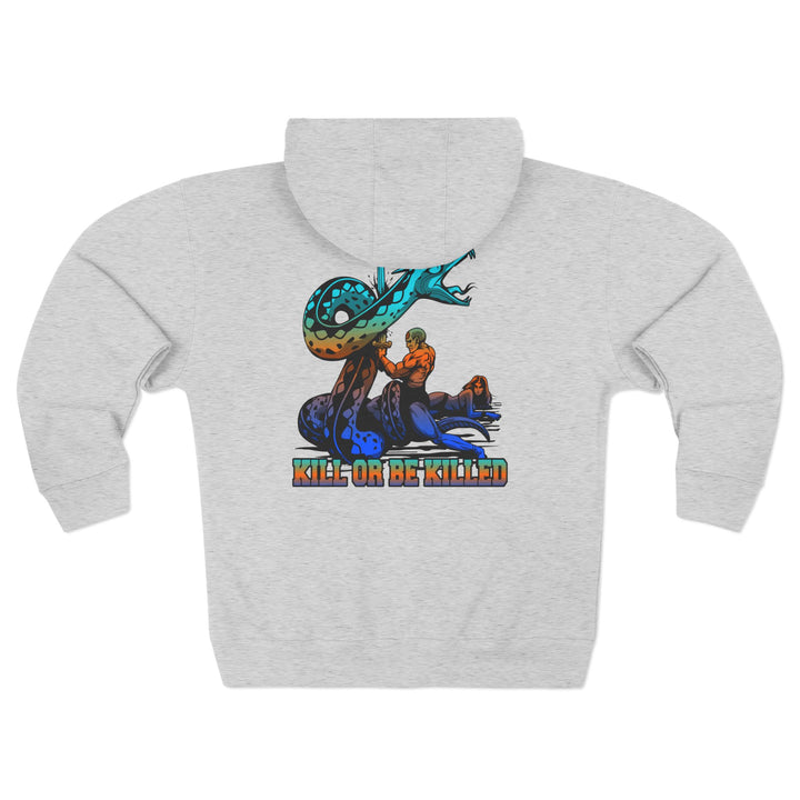 CG SERPENT SLAYER BLUE ORANGE AQUA /KILL OR BE KILLED ZIP UP