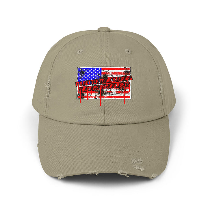 AMERICAN PRIDE FLAG BULLET HOLES ITS BETTER TO DIE STANDING THEN LIVE ON YOUR KNEES