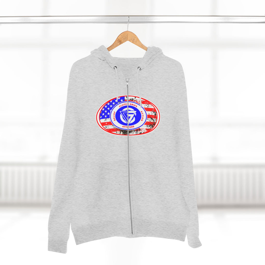 AMERICAN WARRIOR TRIBUTE  RED WHITE BLUE/AMERICAN SAVAGE ZIP UP