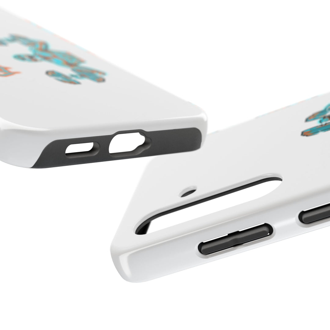 RIDE THE LIGHTNING MIAMI COLORS AQUA ORANGE PHONE CASE/CLUTCHGRIPS