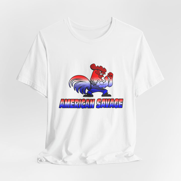 CG ANGRY ROOSTER RED WHITE BLUE FADE/AMERICAN SAVAGE