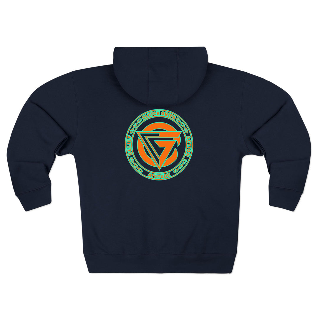 CG DIAMOND DBL BELL SKULL MIAMI COLORS /CLUTCHGRIPS ZIP UP