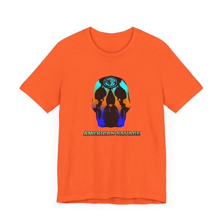 SKULLATOR BLUE ORANGE AQUA  /AMERICAN SAVAGE