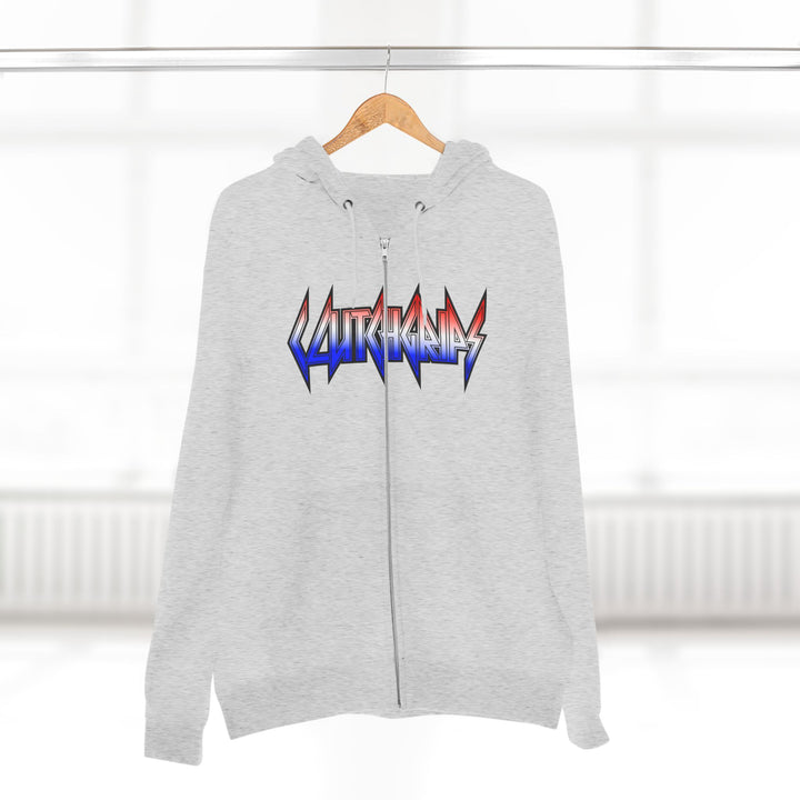 CG SKULL RED WHITE BLUE FADE /AMERICAN SAVAGE ZIP UP