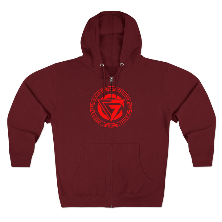 SAMURAI MASTER TRAINER RED WHITE BLACK /LIFT OR DIE ZIP UP