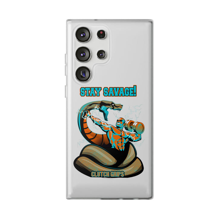 MAC VS SNAKE MIAMI COLORS AQUA ORANGE PHONE CASE /STAY SAVAGE