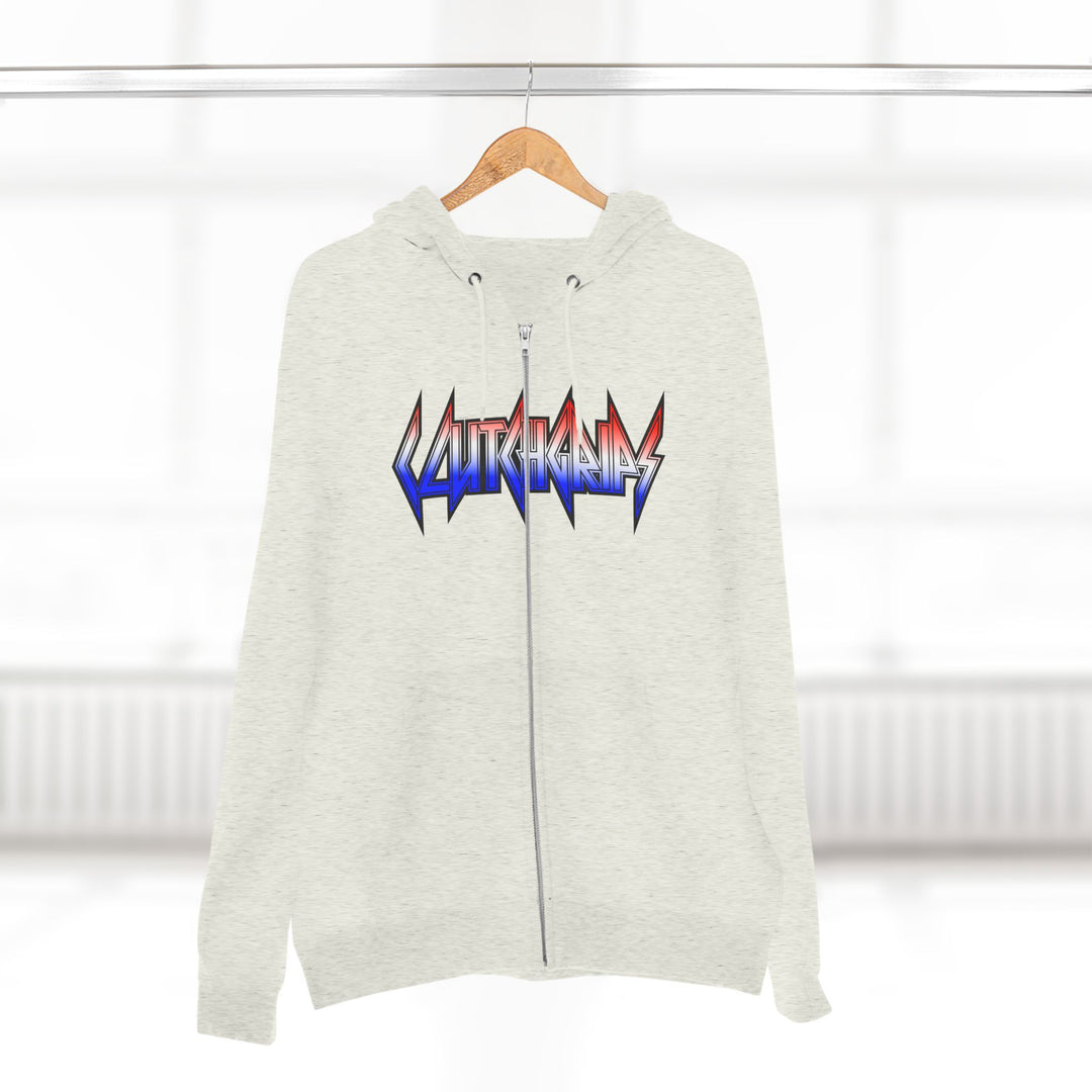 TIGER FLAME RED WHITE BLUE FADE /READY FOR WAR ZIP UP