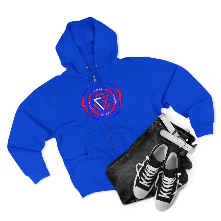 SAMURAI MASK RED WHITE BLUE /CLUTCHGRIPS  ZIP UP