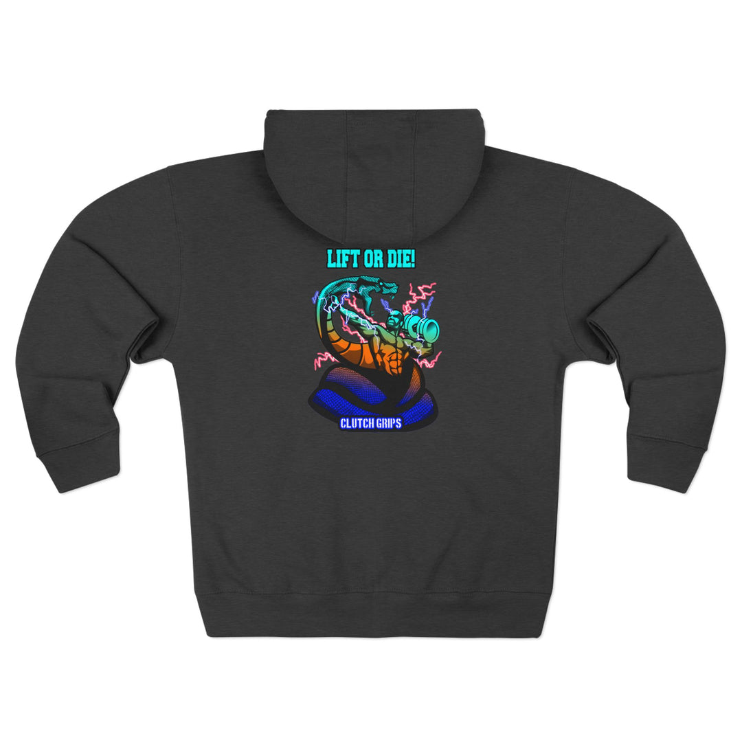MAC S SNAKE BLUE ORANGE AQUA /LIFT OR DIE ZIP UP
