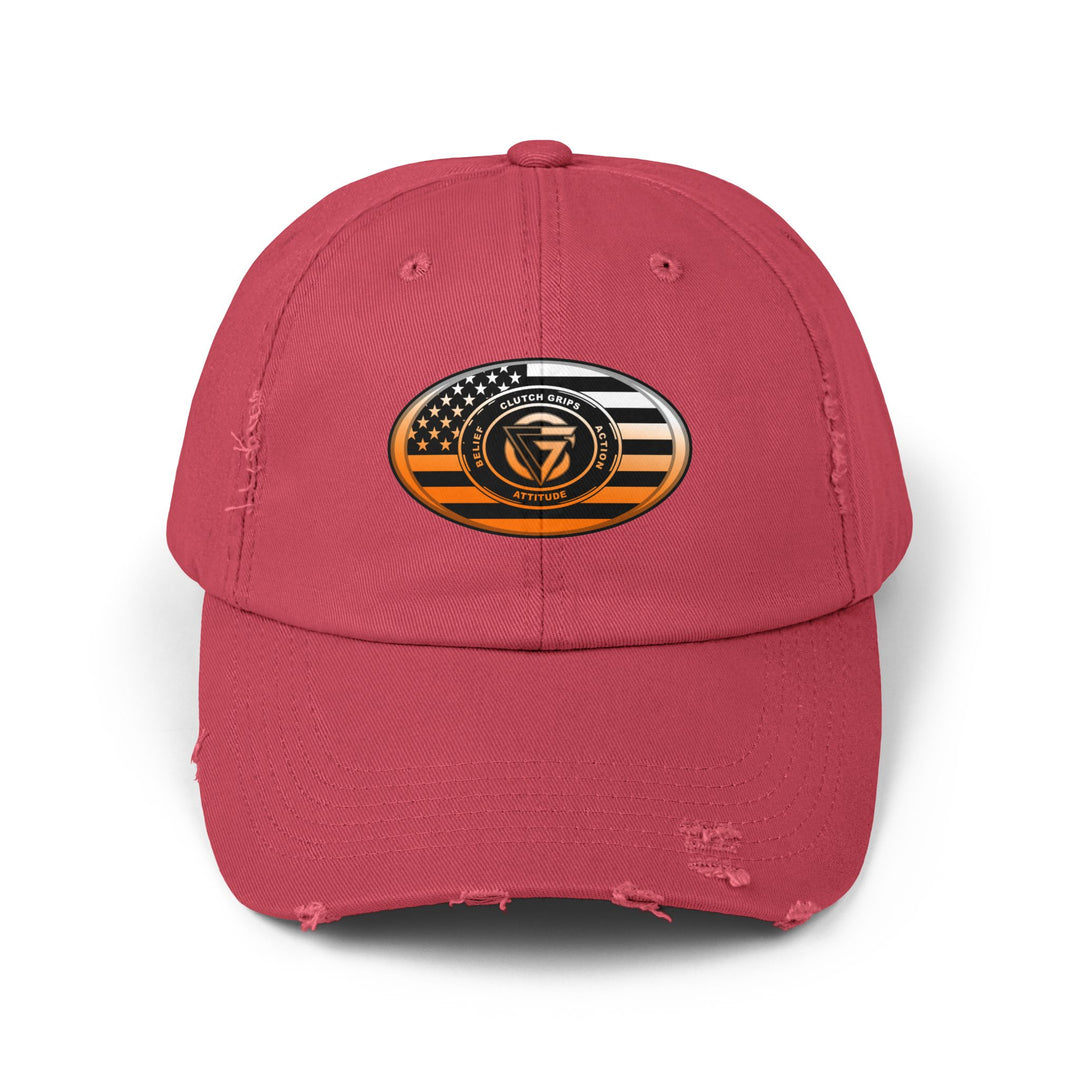 CG ORANGE WHITE FADE OVAL FLAG CAP