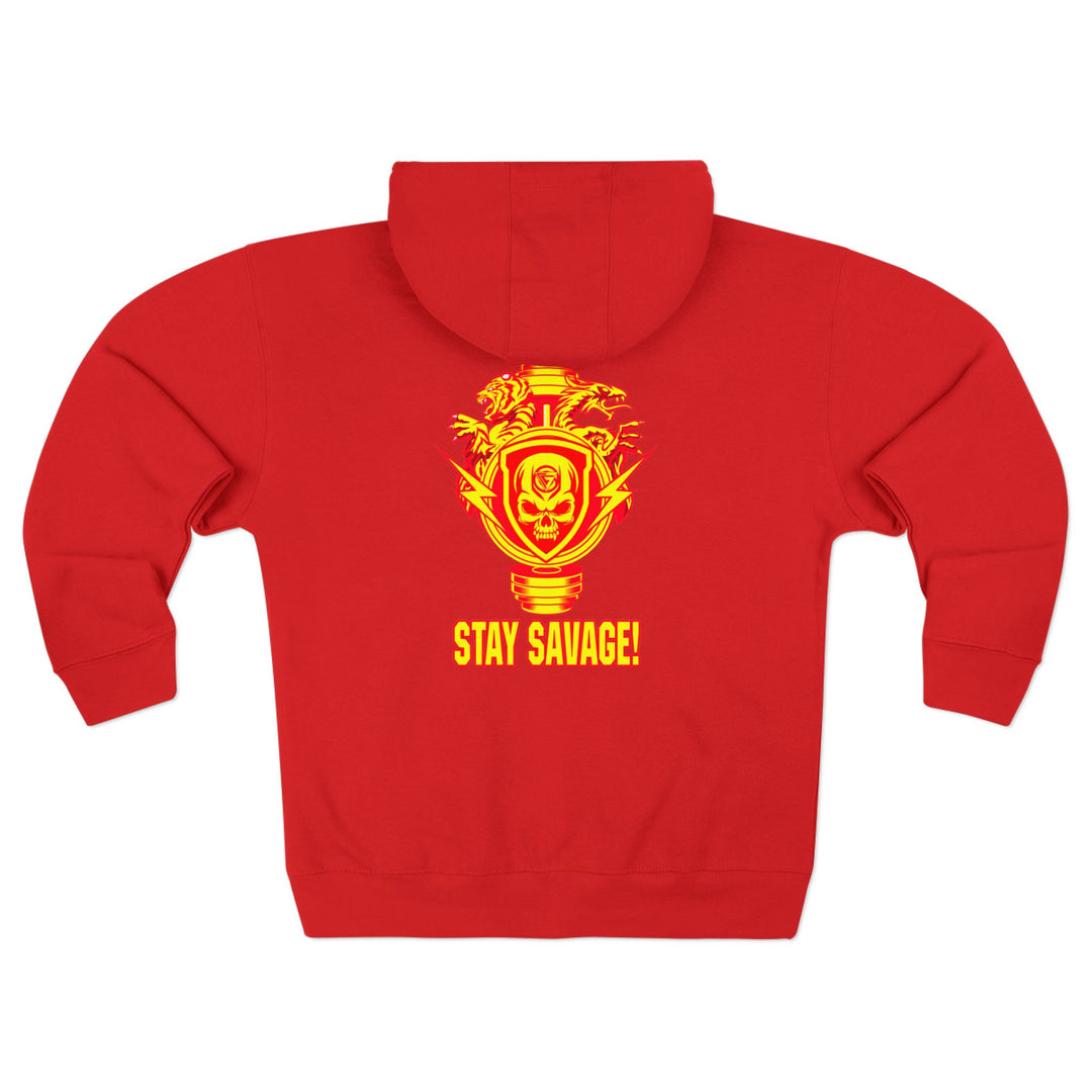 CG SKULL BELL DRAGON TIGER GOLD RED  /STAY SAVAGE ZIP UP