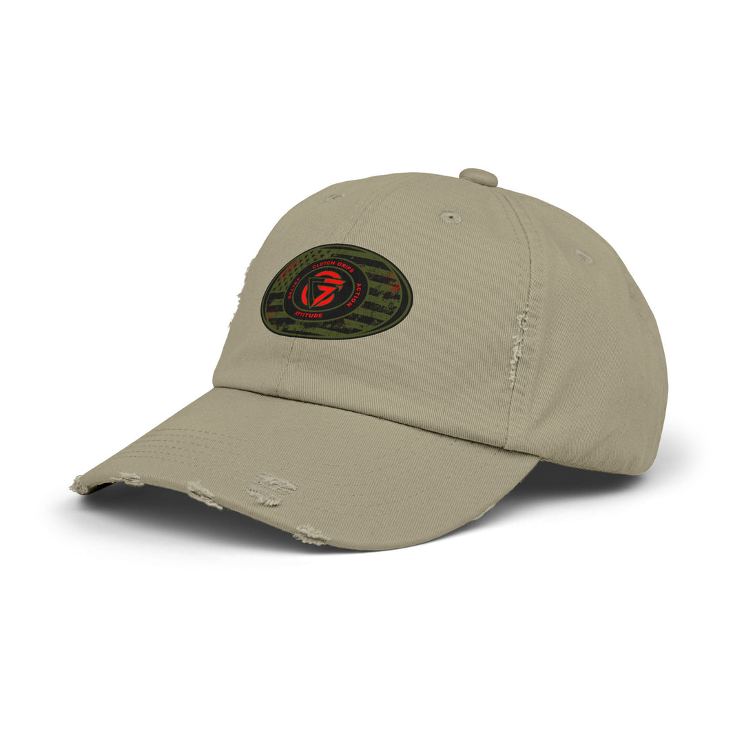 OD GREEN MILTARY BLOODY DISTRESSED TRIBUTE CAP