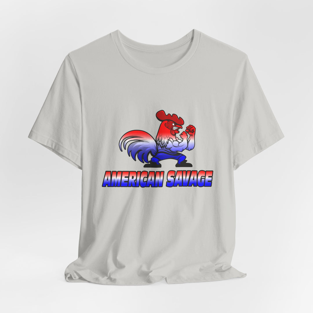 CG ANGRY ROOSTER RED WHITE BLUE FADE/AMERICAN SAVAGE