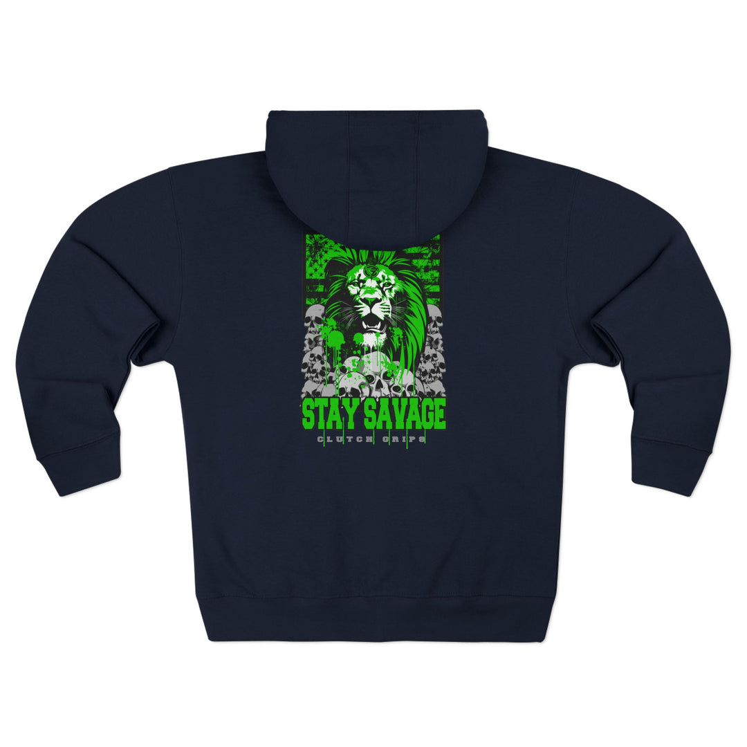 CG LION HEART GREEN WHITE /STAY SAVAGE ZIP UP