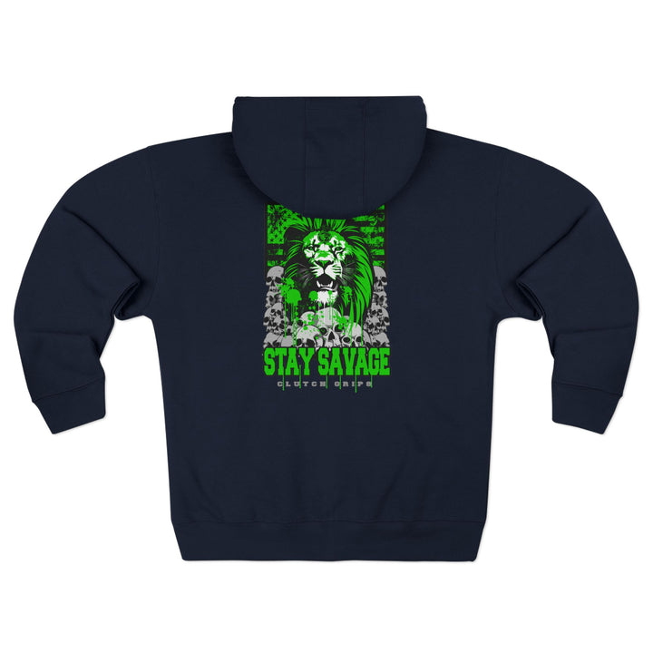 CG LION HEART GREEN WHITE /STAY SAVAGE ZIP UP