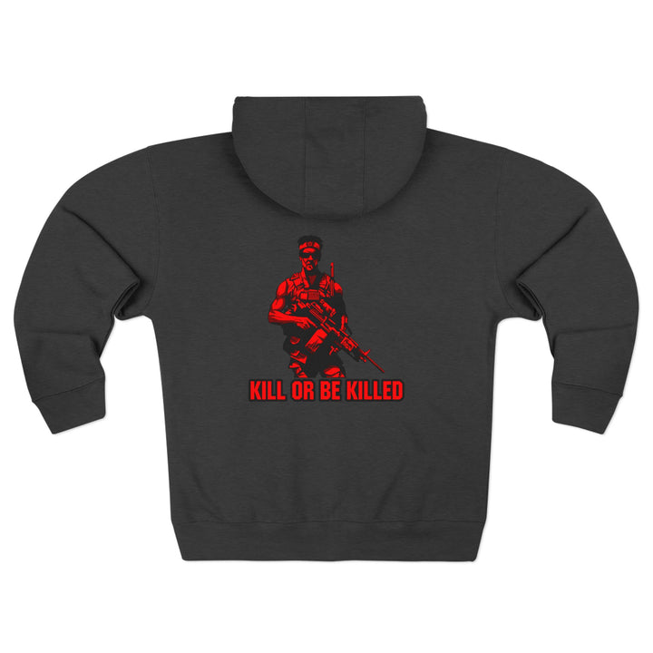 CG  NAVY SEAL TRIBUTE  RIP RED BLACK /KILL OR BE KILLED ZIP UP