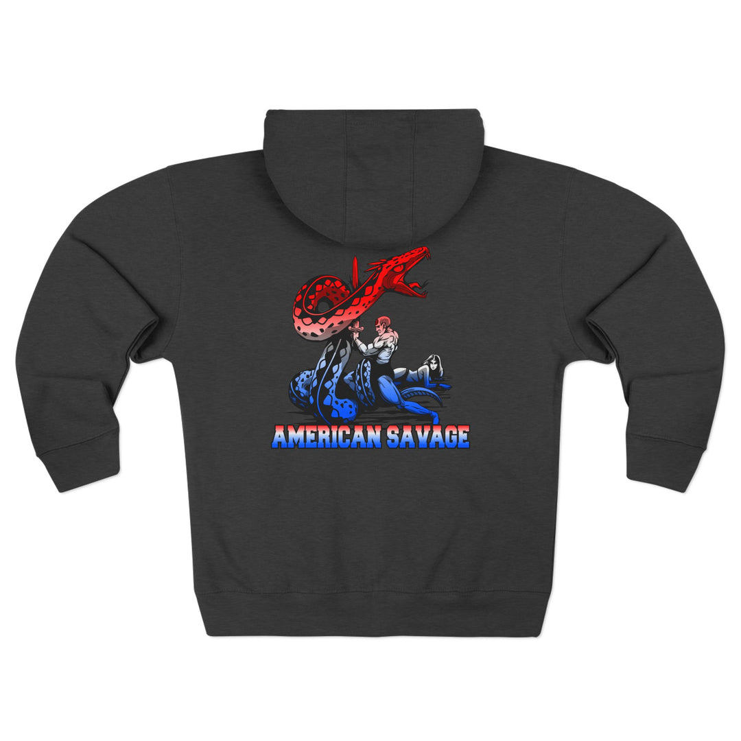 CG SERPENT SLAYER RED WHITE BLUE FADE /AMERICAN SAVAGE ZIP UP