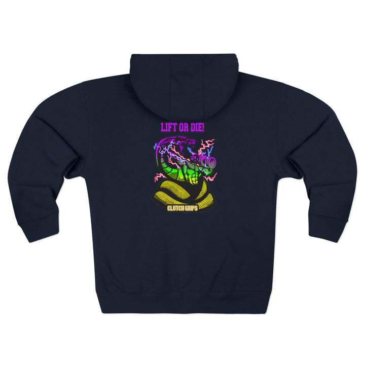 MAC VS SNAKE YELLOW GREEN PURPLE FADE /LIFT OR DIE ZIP UP