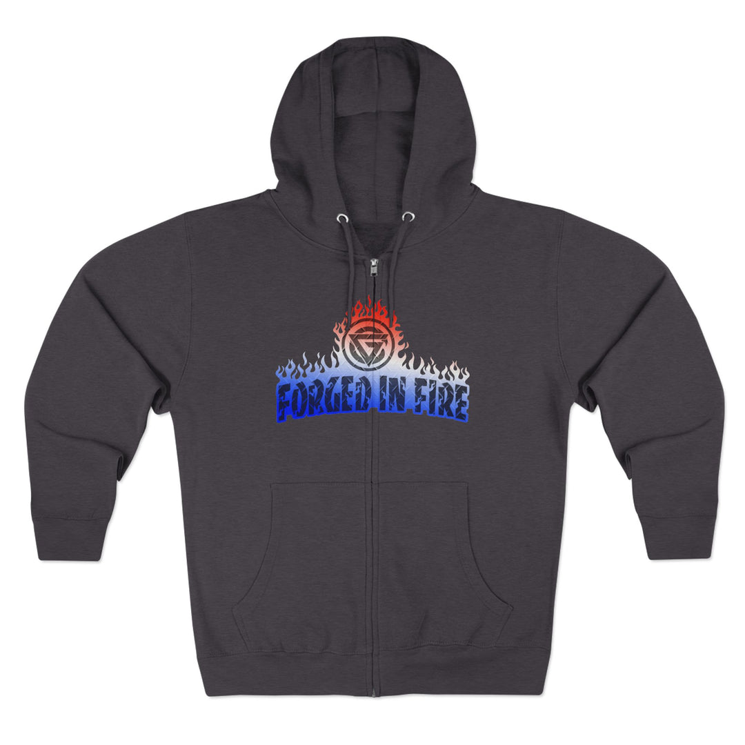 CG AMERICAN WARRIORS RED WHITE BLUE FADE /AMERICAN SAVAGE ZIP UP