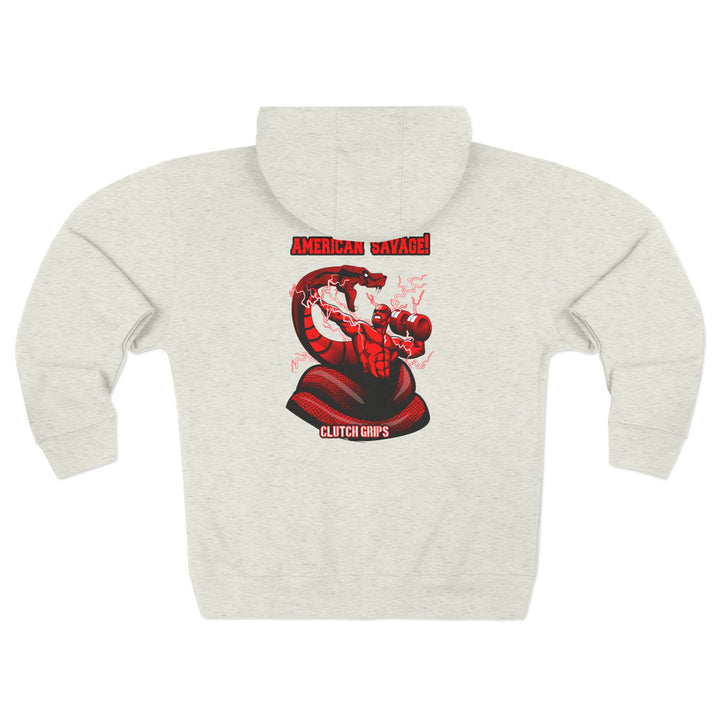 MAC VS SNAKE RED /AMERICAN SAVAGE ZIP UP