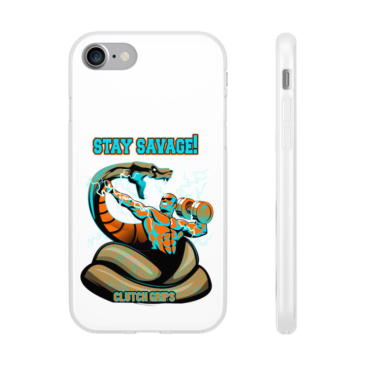 MAC VS SNAKE MIAMI COLORS AQUA ORANGE PHONE CASE /STAY SAVAGE
