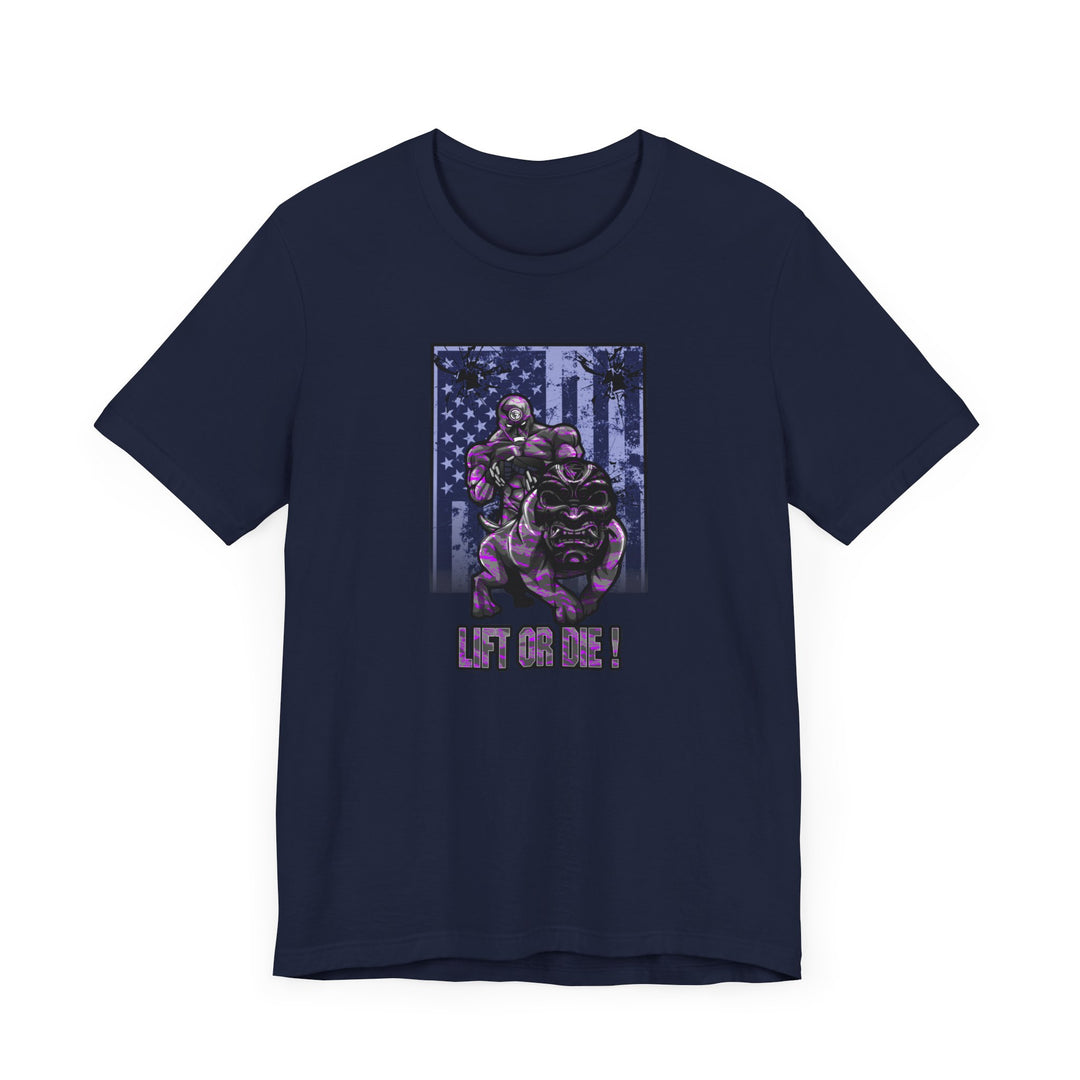 ANGRY DOG PURPLE CAMO FLAG/LIFT OR DIE