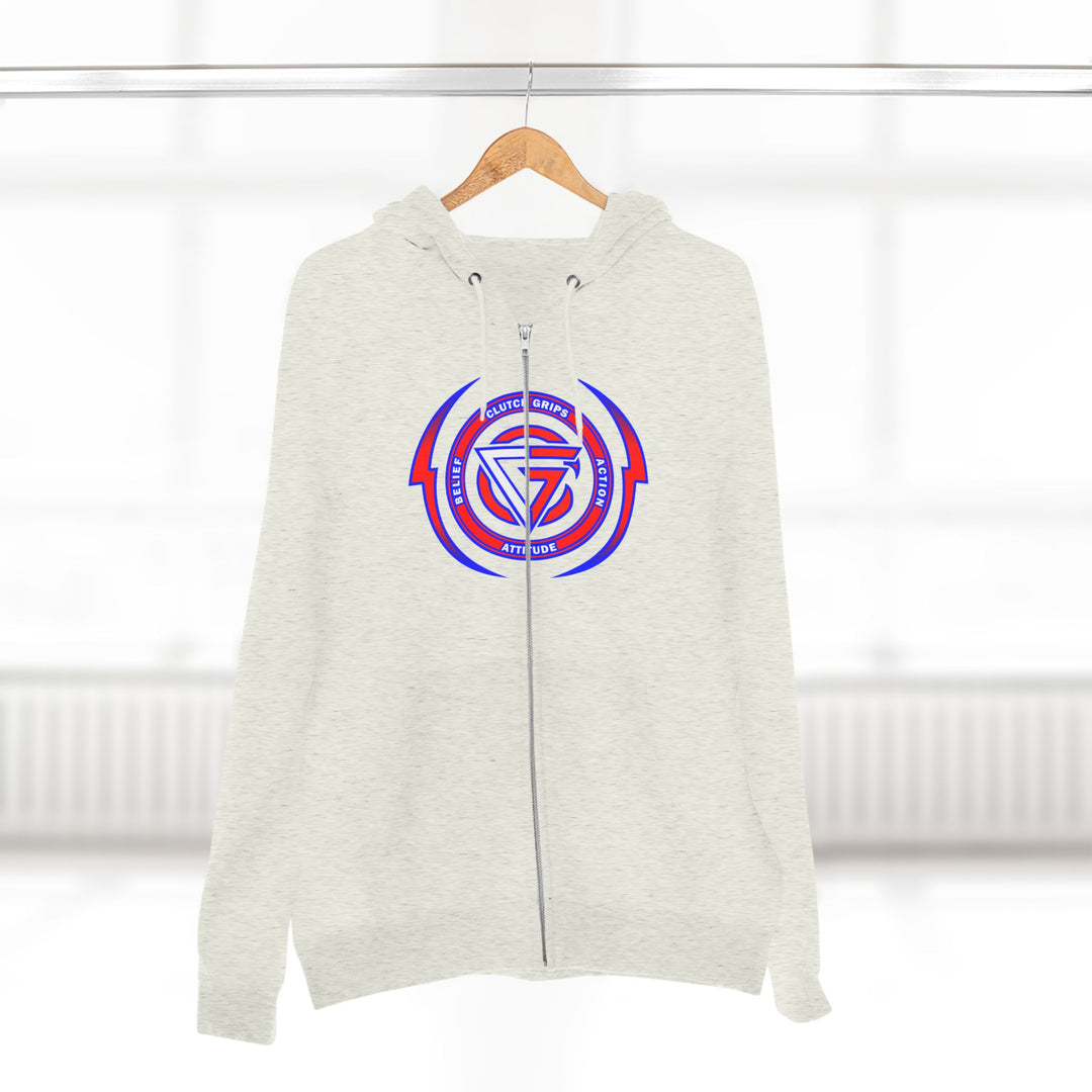CG APE VS ZILLA 2ND FIGHTRED WHITE BLUE FADE /WELCOME TO THE JUNGLE ZIP UP