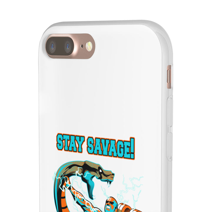 MAC VS SNAKE MIAMI COLORS AQUA ORANGE PHONE CASE /STAY SAVAGE