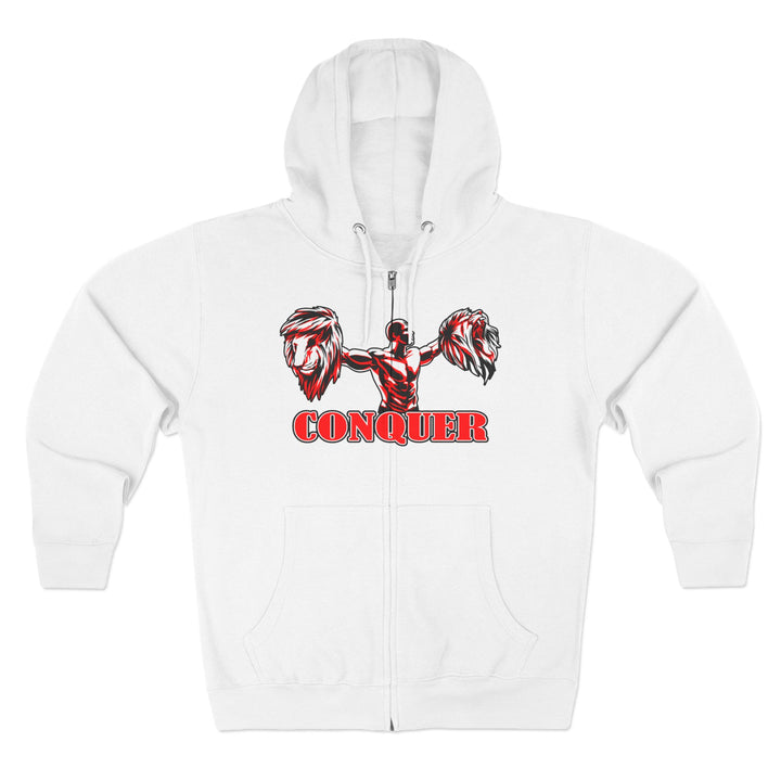 CG CORE WINNERS LOGO RED WHITE BLACK/CONQUER ZIP UP