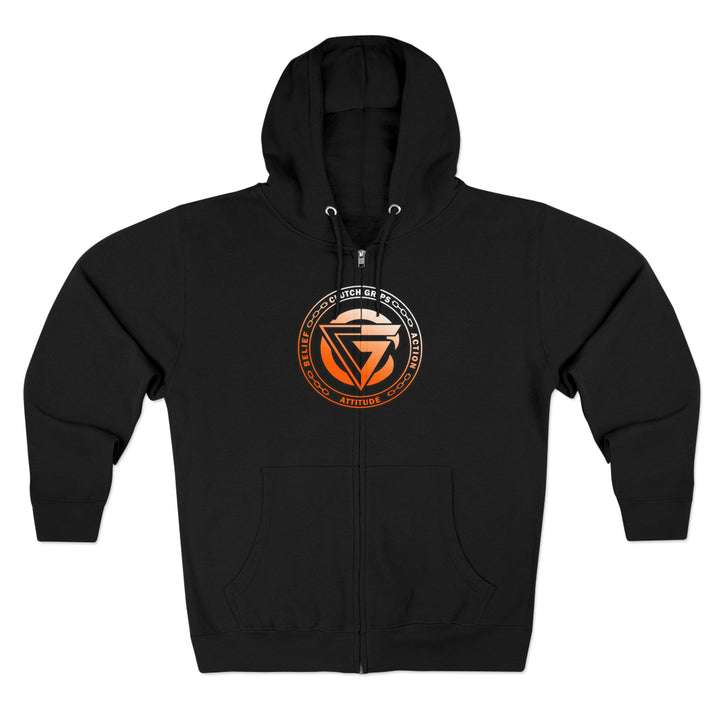 CG APE VS ZILLA 2ND FIGHT ORANGE WHITE FADE /READY FOR WAR ZIP UP