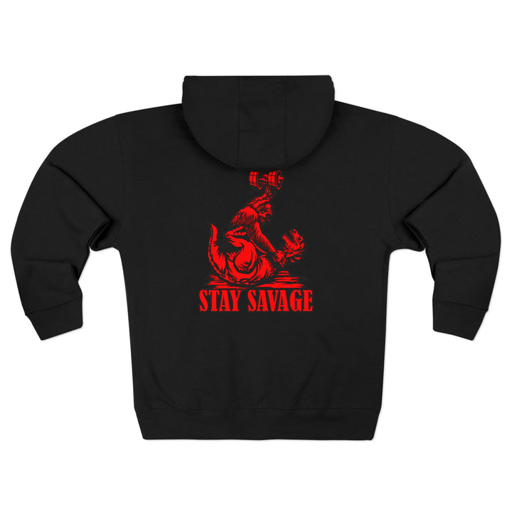 CG APE VS ZILLA RED  /STAY SAVAGE ZIP UP