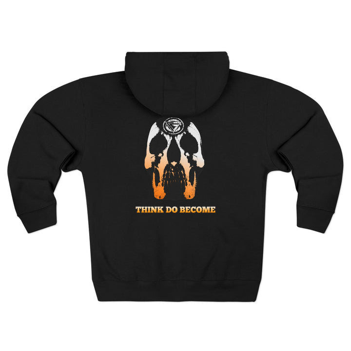CG SKULL ORANGE WHITE FADE  /THINK DO BECOME ZIP UP