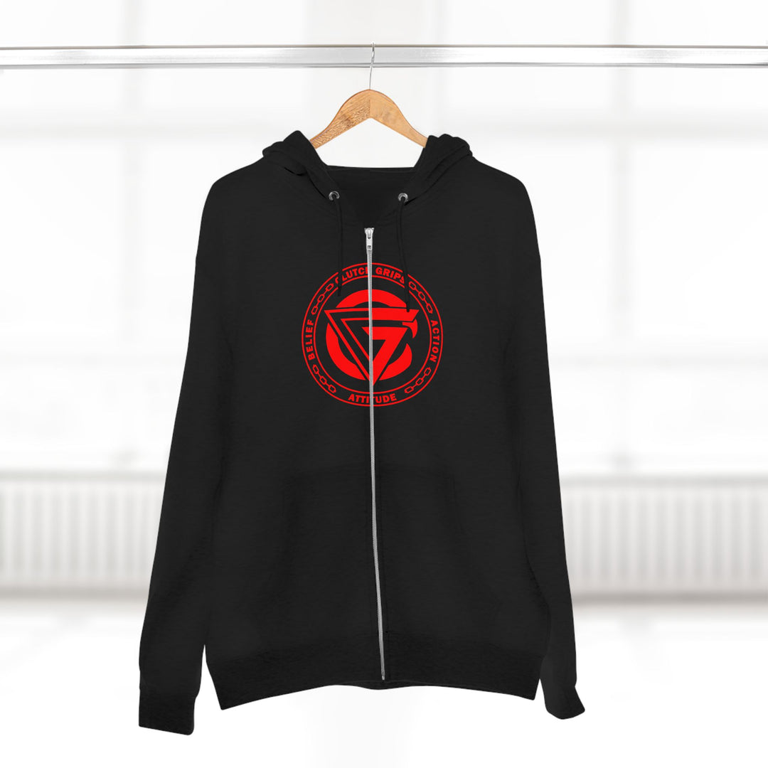 SAMURAI MASTER TRAINER RED WHITE BLACK /LIFT OR DIE ZIP UP